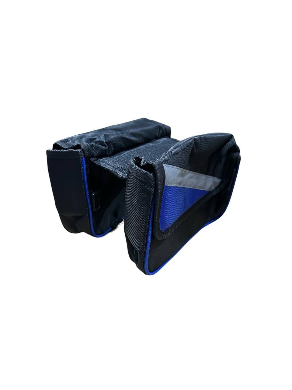 תיק שלדה לאופניים עם מקום לטלפון – black-blue