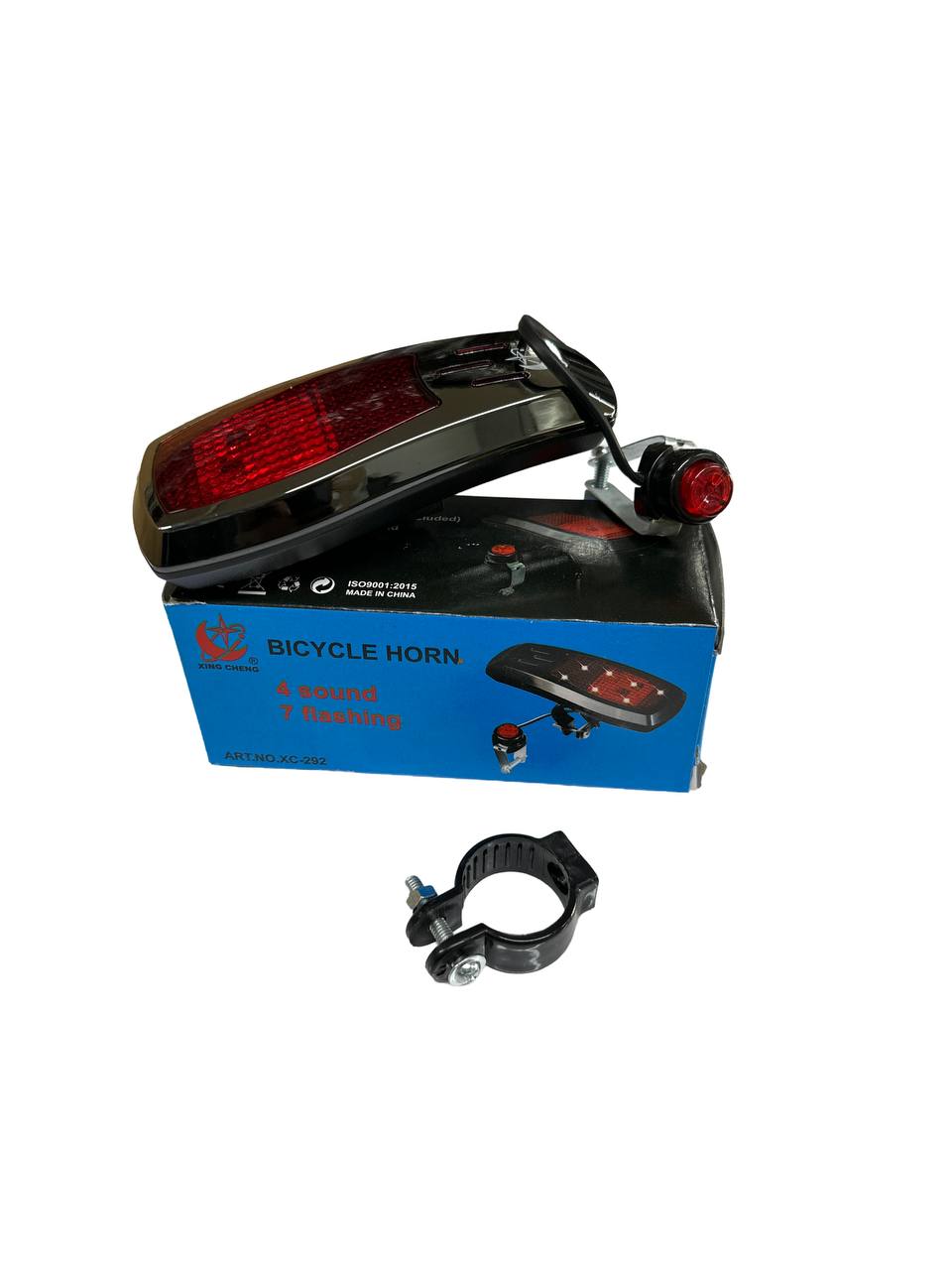 פנס אחורי לאופניים עם צופר חשמלי – black xc-292