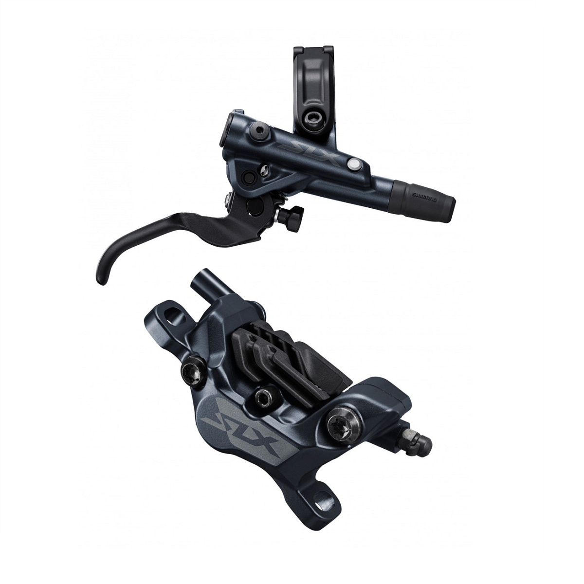 Shimano (7120) SLX Disc Brake Right Rear Assembled (Caliper, Lever, Resin Pad, w/ Fin, Hose)