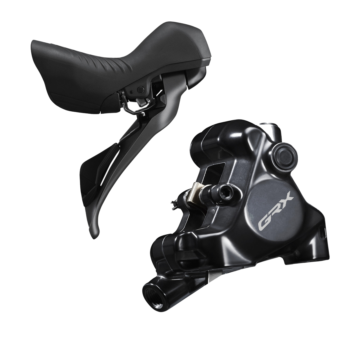 Shimano (RX820) GRX Disc Brake Left/Front Assembled (Caliper, Lever, Resin w/Fin, Hose)